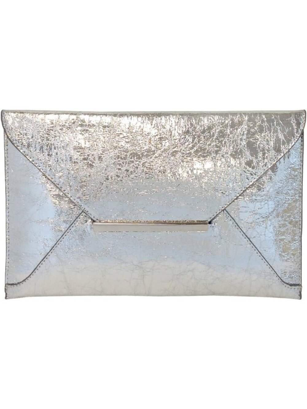 Metallic Crushed Envelope Clutch Bag | Chic Evening Purse for Parties & Events